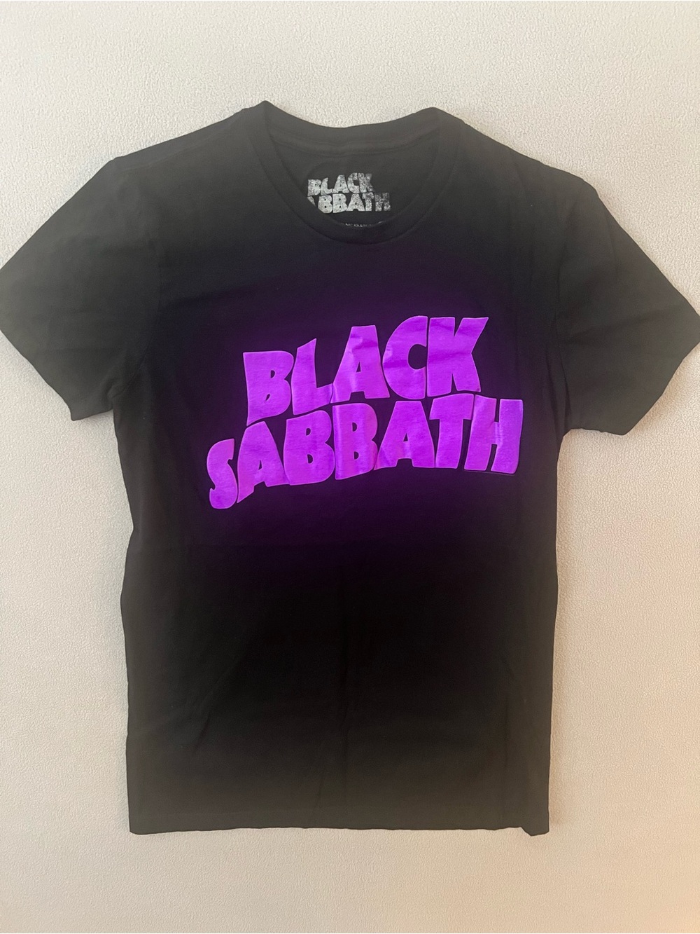 Black Sabbath Black Tee with Purple Logo